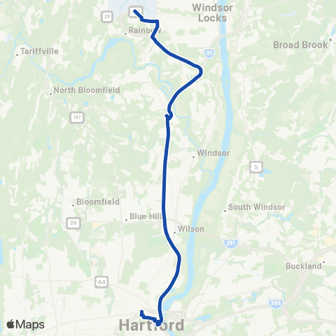 CTTransit Hartford Bradley Flyer map