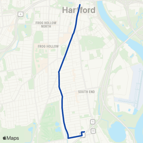 CTTransit Hartford Campfield Ave map