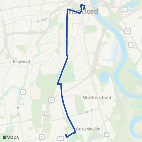 CTTransit Hartford Broad St map