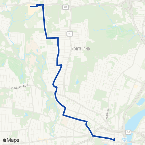 CTTransit Hartford Ashley St map