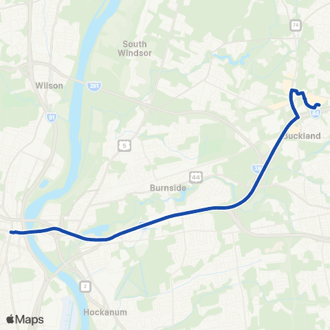 CTTransit Hartford Buckland Flyer map
