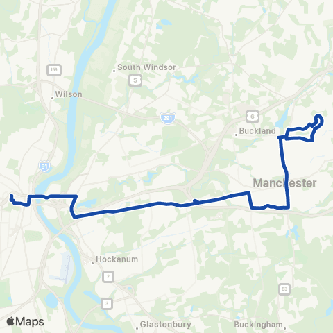 CTTransit Hartford Silver LA map