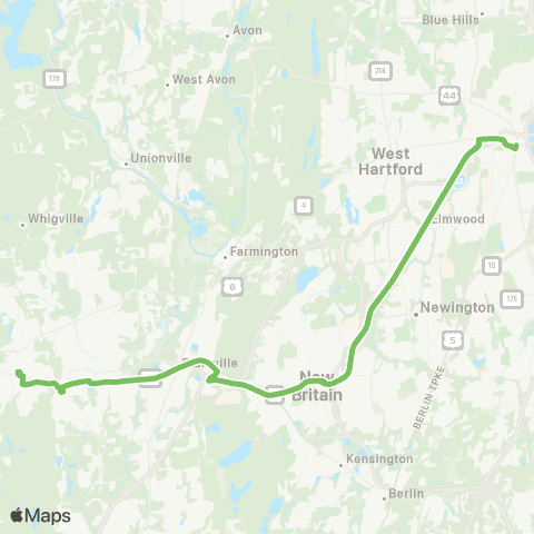 CTTransit Hartford Hartford / New Britain / Bristol map