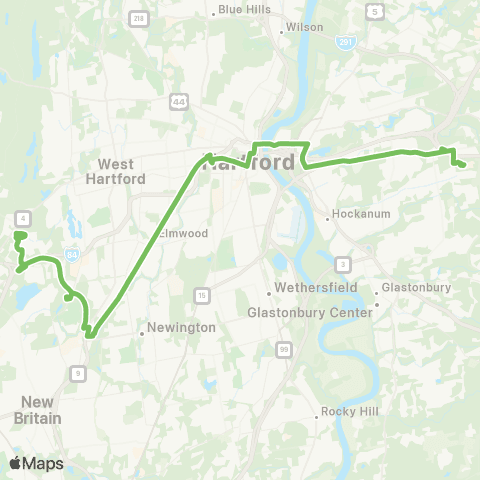 CTTransit Hartford CT State / Hartford / UConn Health map