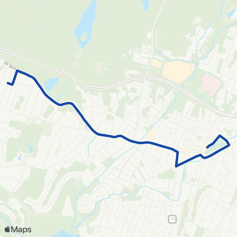 CTTransit Meriden West Main Street map