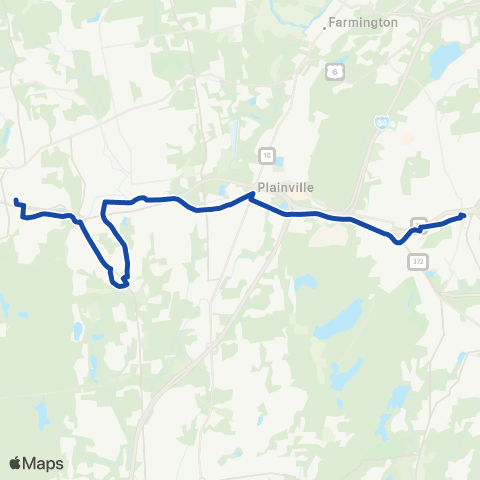 CTTransit New Britain Black Rock Avenue map