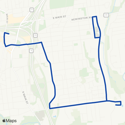 CTTransit New Britain South Street map