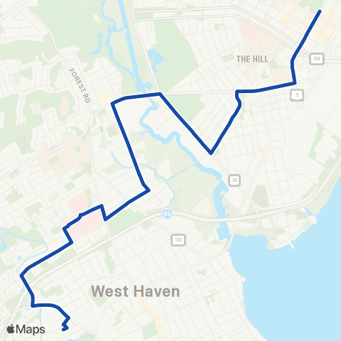CTTransit New Haven Washington Avenue map