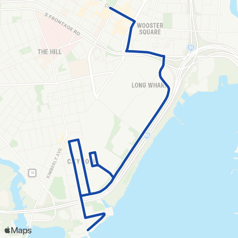 CTTransit New Haven Sargent Drive map