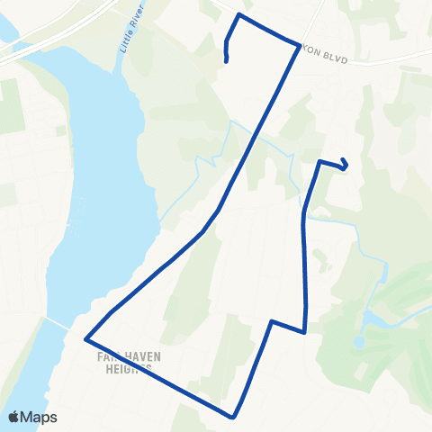 CTTransit New Haven Grand Ave Bus Bridge map