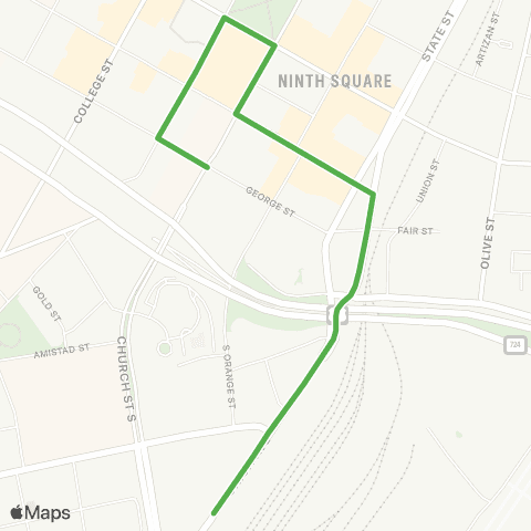 CTTransit New Haven Union Station Shuttle map