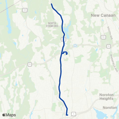 CTTransit Stamford High Ridge Rd map