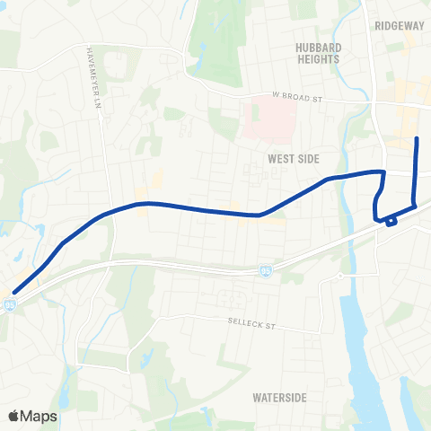 CTTransit Stamford West Main St map