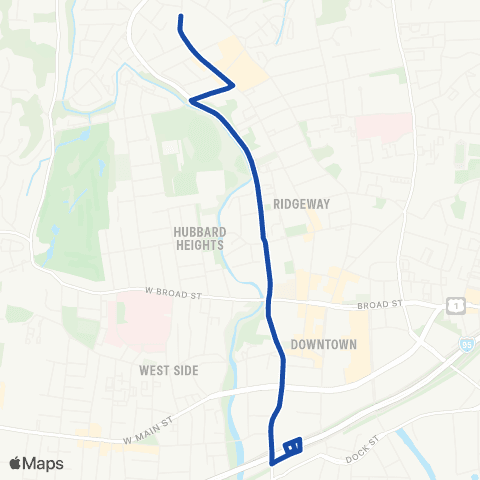 CTTransit Stamford Washington Blvd map