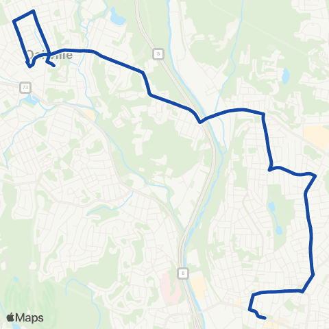 CTTransit Waterbury Cooke St map