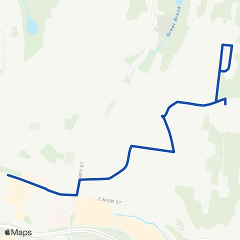 CTTransit Waterbury Walnut St map