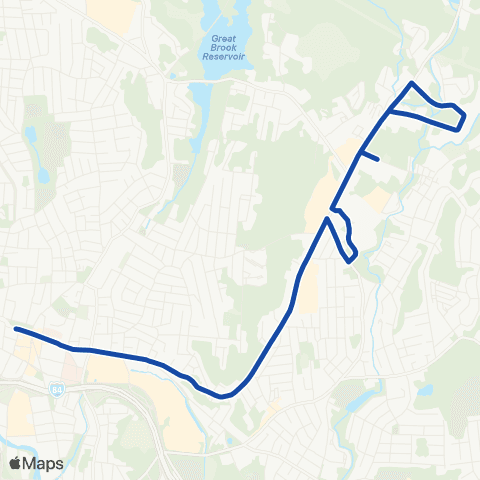 CTTransit Waterbury Wolcott St map