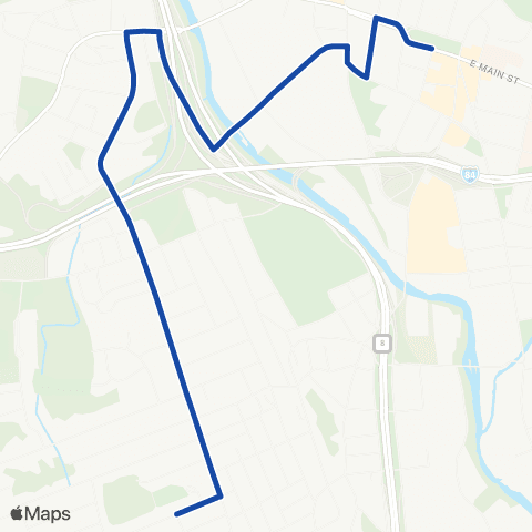CTTransit Waterbury Highland Ave map