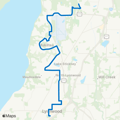 Community Transit Hardeson Rd - Lynnwood City Center Sta map