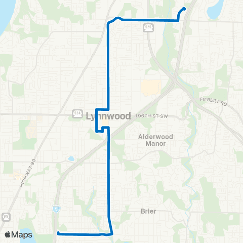 Community Transit Mountlake Terrace Station - Ash Way P&R map