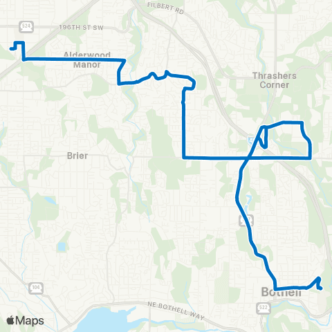 Community Transit Uw Bothell / Cascadia - Lynnwood City Ctr Sta map