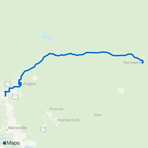 Community Transit Darrington - Smokey Point TC map