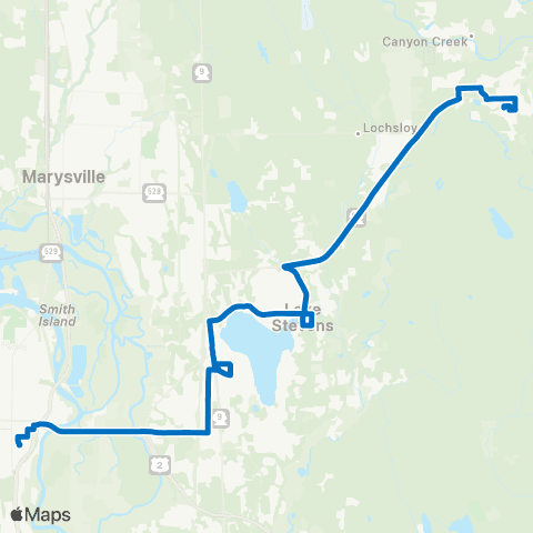 Community Transit Granite Falls P&R - Everett Station map