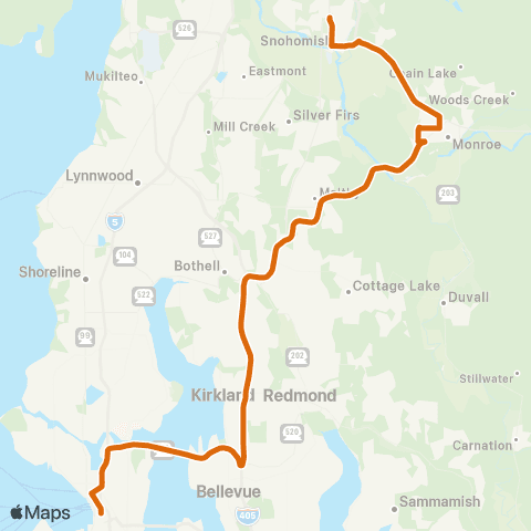 Community Transit Snohomish P&R - Seattle map