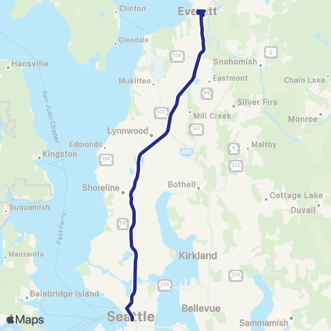 Sound Transit Everett Station - Seattle map