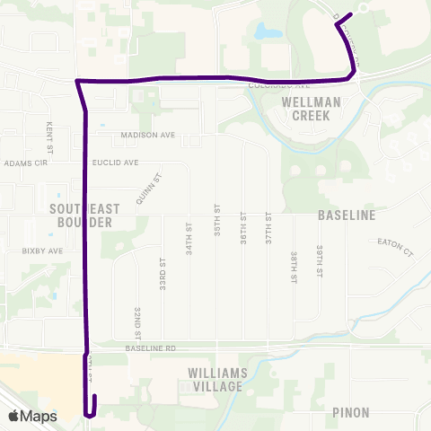CU-Boulder East Campus Express map