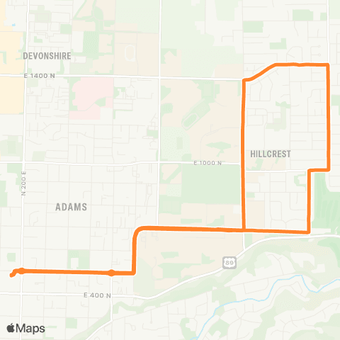 Cache Valley Transit District USU map