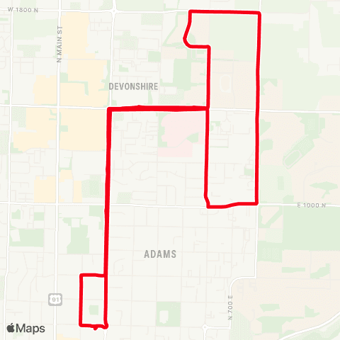 Cache Valley Transit District L.R. Hospital - 800 E map