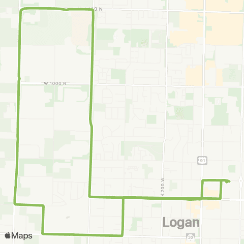 Cache Valley Transit District West Logan/BTech map