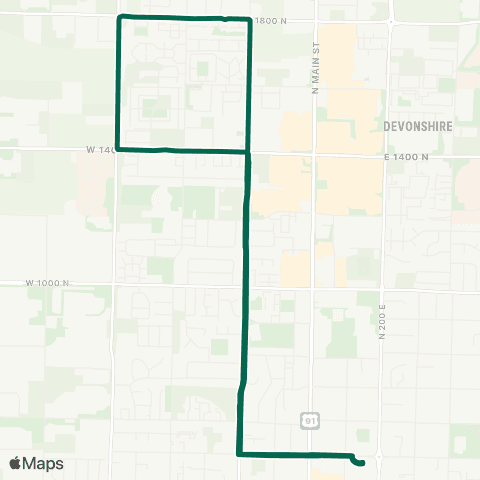 Cache Valley Transit District NW Logan/1800 N map