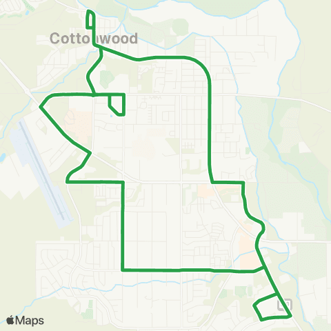 Cottonwood Area Transit Green Line map