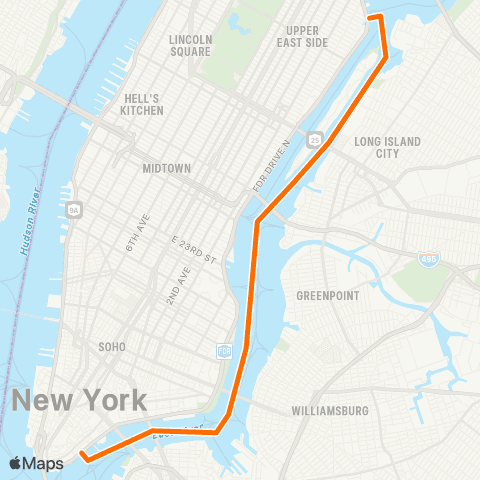 NYC Ferry Astoria map