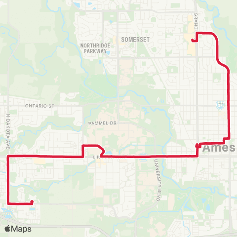 CyRide Red map