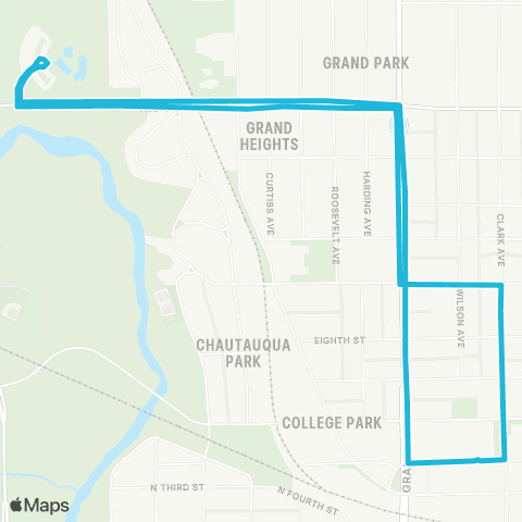 CyRide 8 Aqua map