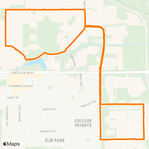 CyRide 23 Orange map
