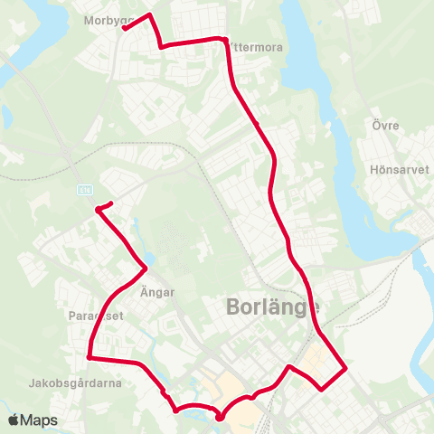 Dalatrafik Harstigen—Kvarnsvedens idrottsplats map