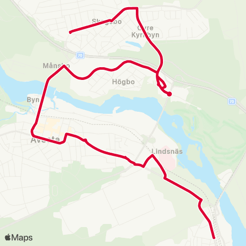 Dalatrafik Krylbo västra—Åsgårdsplan map