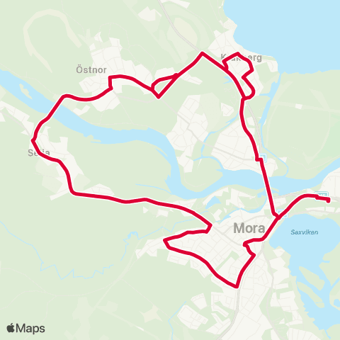 Dalatrafik Mora resecentrum—Mora resecentrum map