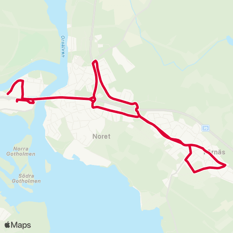 Dalatrafik Mora resecentrum—Enbärsstigen map