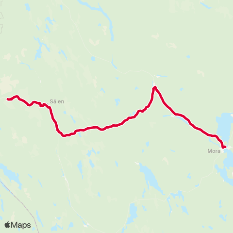 Dalatrafik Mora resecentrum—Hundfjället hotellet map