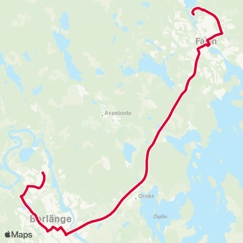 Dalatrafik Jungfruvägen E16—Kvarnsvedens Pappersbruk map