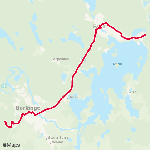 Dalatrafik Lapp Anders väg—Pumphuset Hosjö map