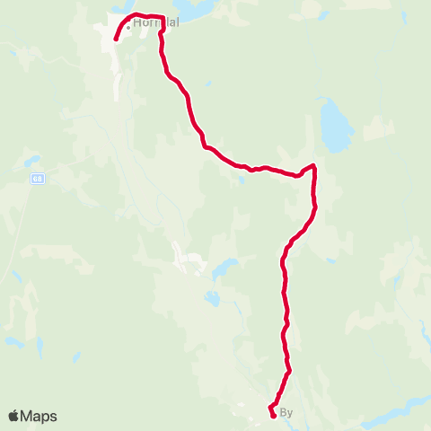 Dalatrafik Bodarne—Kulturforum Horndal map