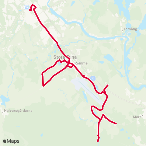 Dalatrafik Borlänge resecentrum—Sörbo map