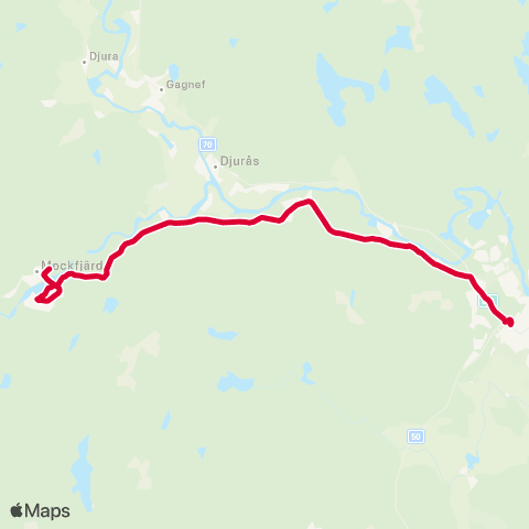 Dalatrafik Djurås resecentrum—Borlänge resecentrum map
