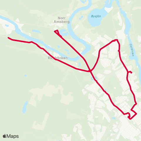 Dalatrafik Forssaklackskolan skolbusshållplats—Repbäcken map